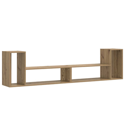 TV-kast 100 x 30 x 50 cm Artisanaal eiken Bewerkt hout