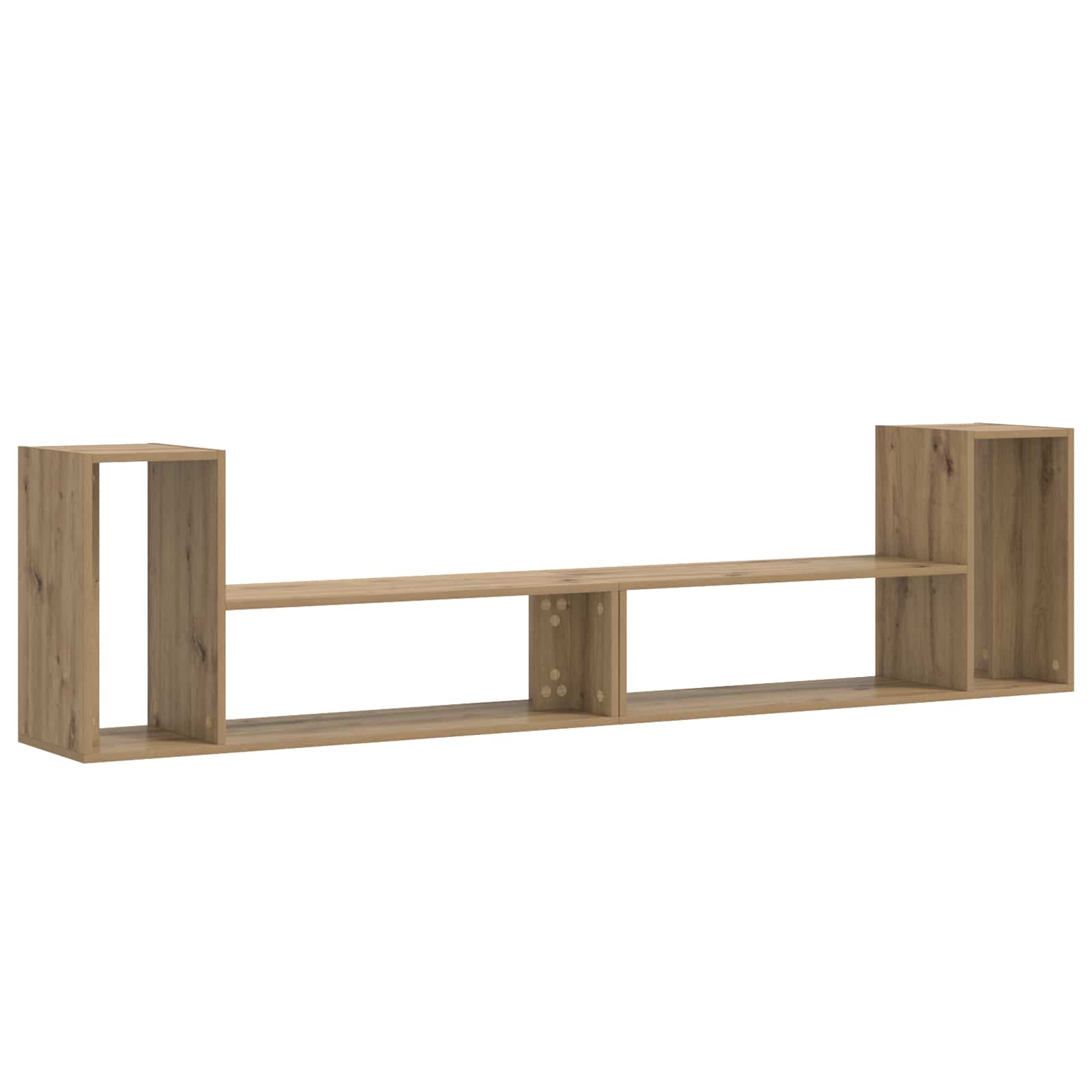 TV-kast 100 x 30 x 50 cm Artisanaal eiken Bewerkt hout