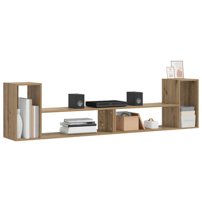 TV-kast 100 x 30 x 50 cm Artisanaal eiken Bewerkt hout
