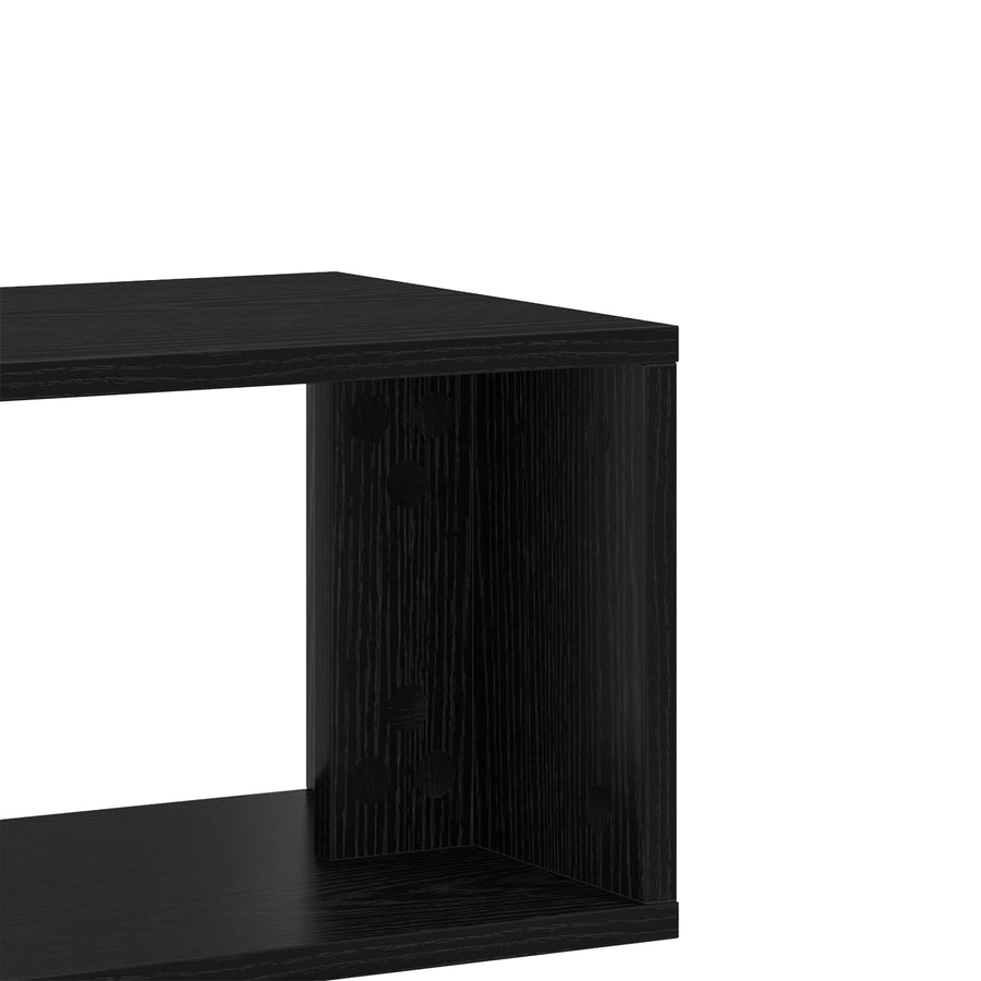 TV-kast 100 x 30 x 50 cm Zwart eiken Bewerkt hout