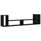 TV-kast 100 x 30 x 50 cm Zwart eiken Bewerkt hout