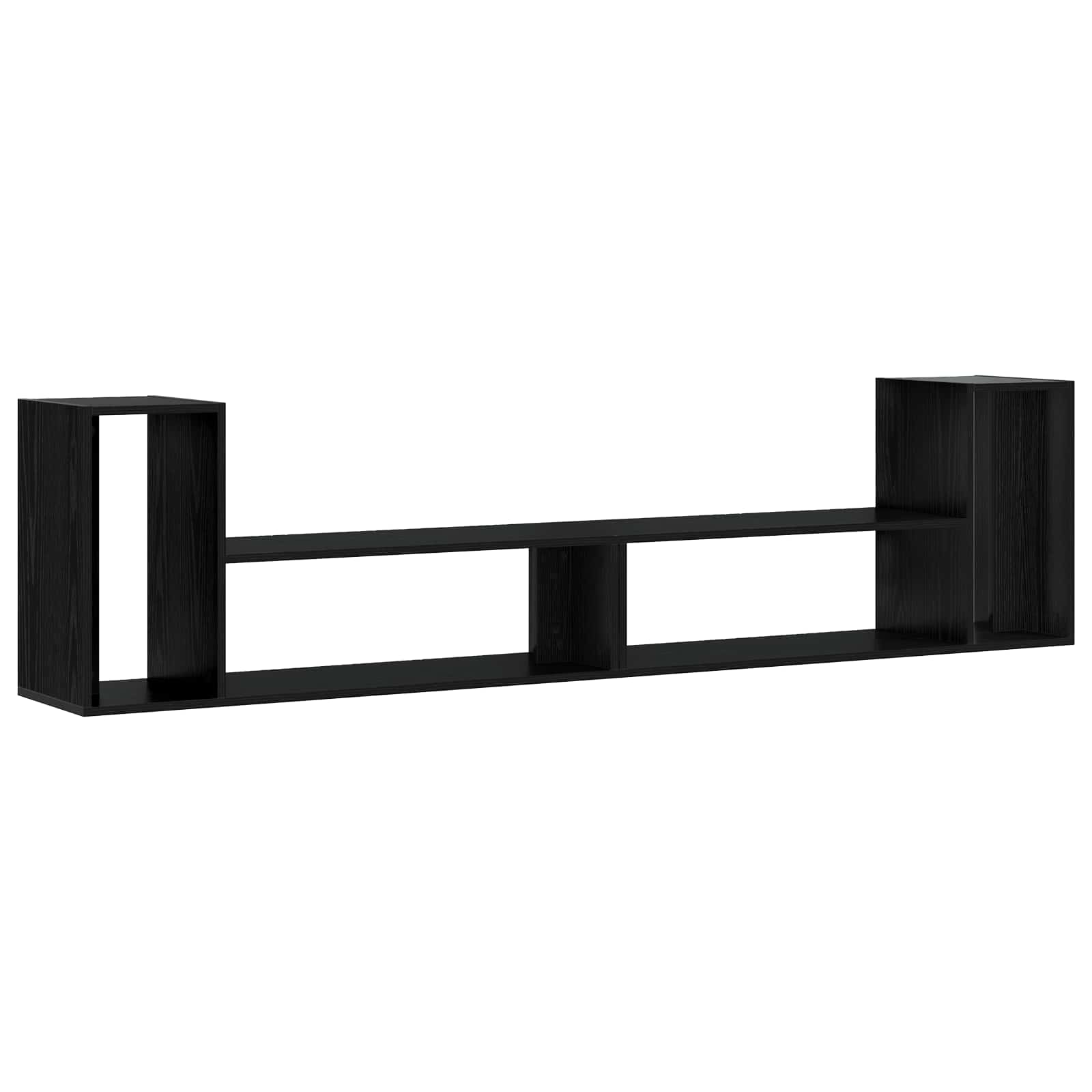 TV-kast 100 x 30 x 50 cm Zwart eiken Bewerkt hout
