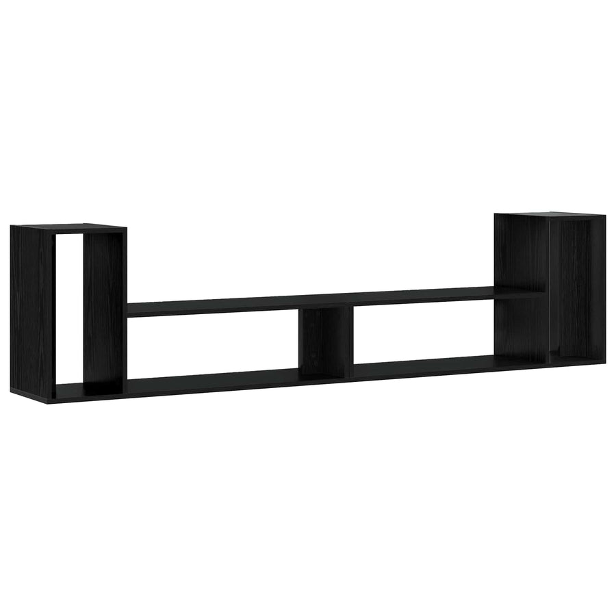 TV-kast 100 x 30 x 50 cm Zwart eiken Bewerkt hout