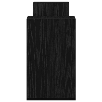 TV-kast 100 x 30 x 50 cm Zwart eiken Bewerkt hout