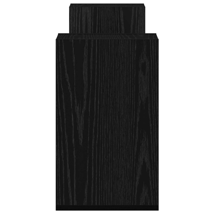 TV-kast 100 x 30 x 50 cm Zwart eiken Bewerkt hout