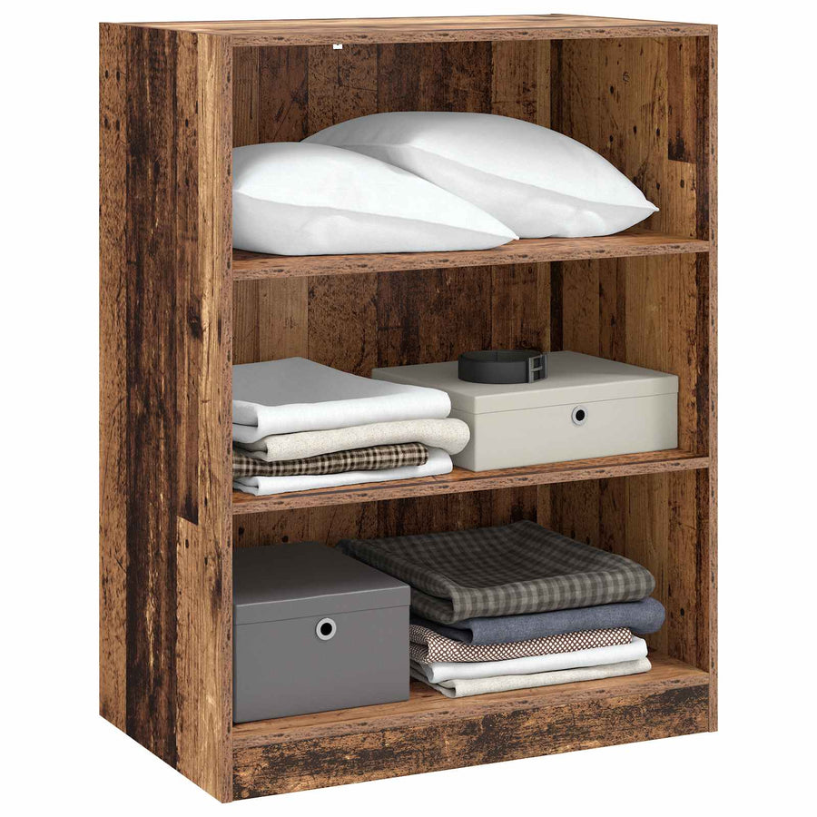 Kledingkast met plank met opslag Oud hout 77 x 48 x 102 cm PB