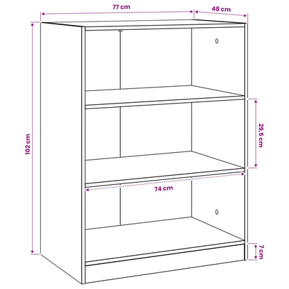 Kledingkast met plank Zwart eiken 77 x 48 x 102 cm PB