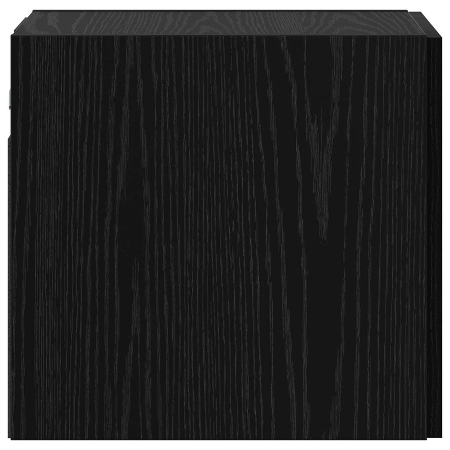 Wandkast Zwart eiken 40 x 42,5 x 40 cm Bewerkt hout