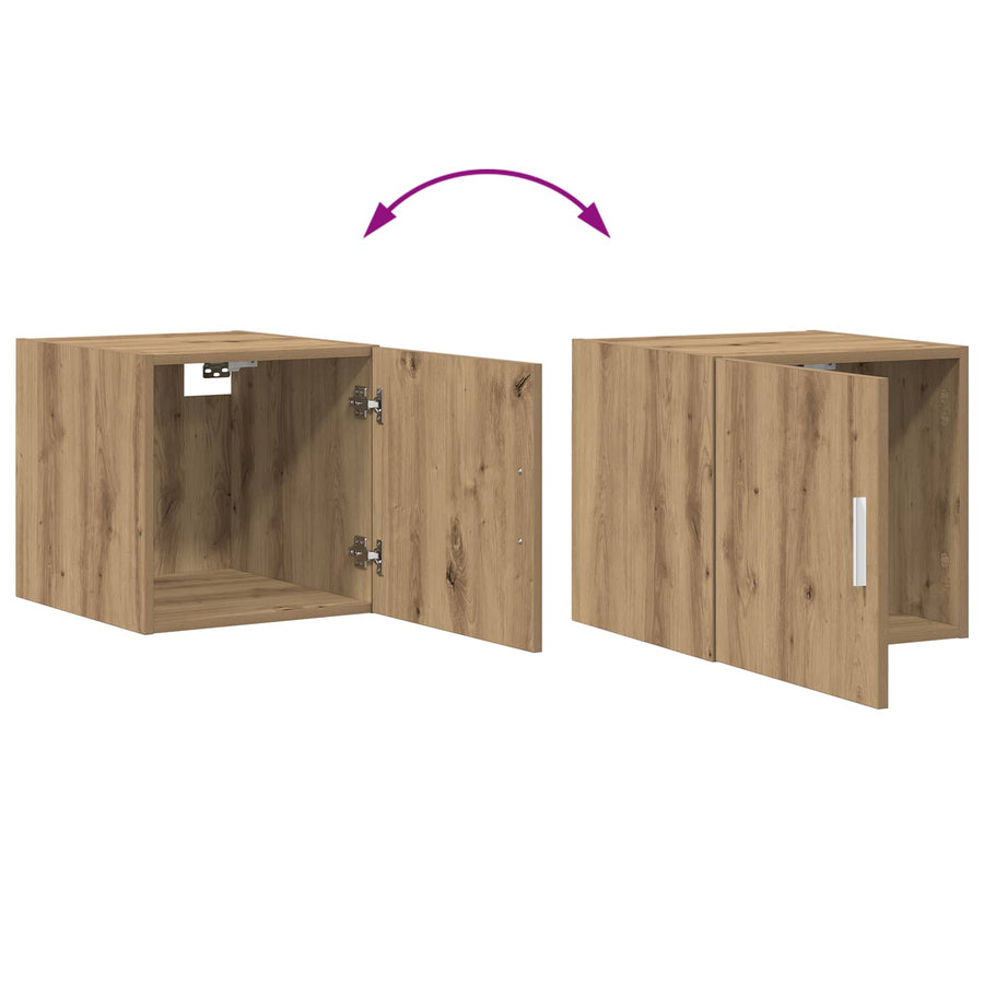 Wandkast Artisanaal eiken 45 x 42,5 x 40 cm Bewerkt hout