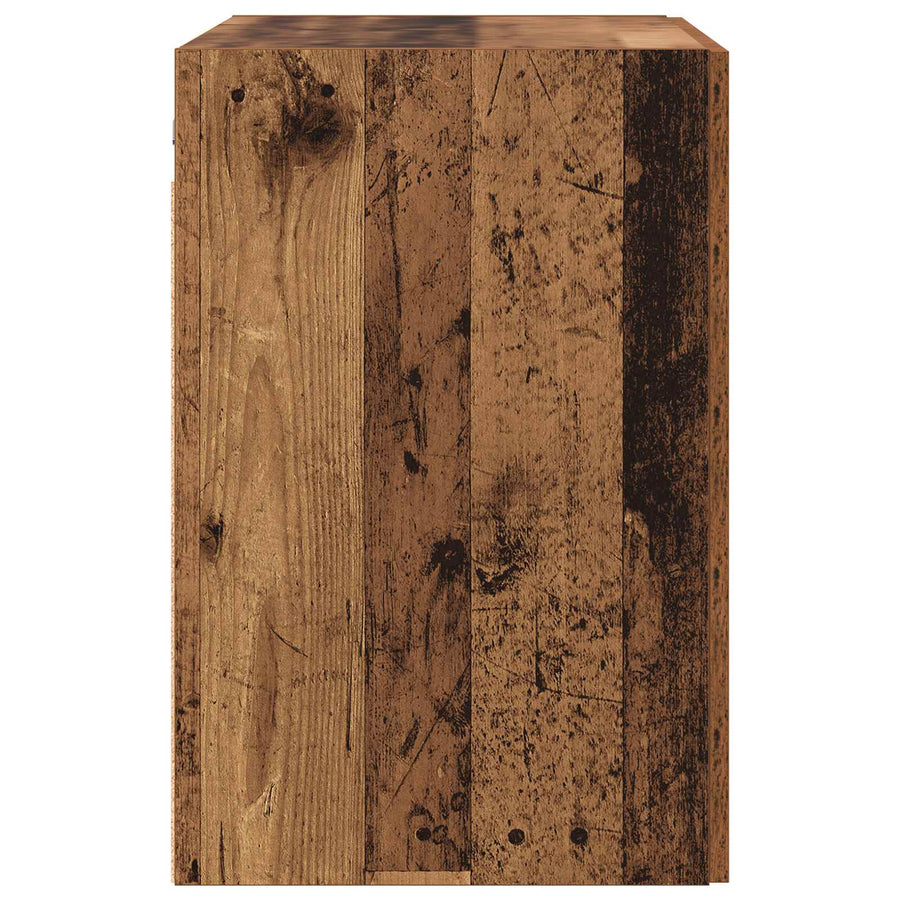Wandkast Oud hout 80 x 42,5 x 64 cm Bewerkt hout