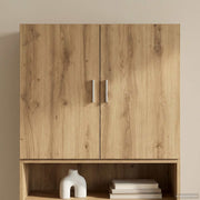 Wandkast eiken 80x42.5x64 cm bewerkt hout
