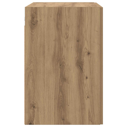 Wandkast Artisanaal eiken 80 x 42,5 x 64 cm Bewerkt hout