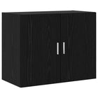 Wandkast Zwart eiken 80 x 42,5 x 64 cm Bewerkt hout