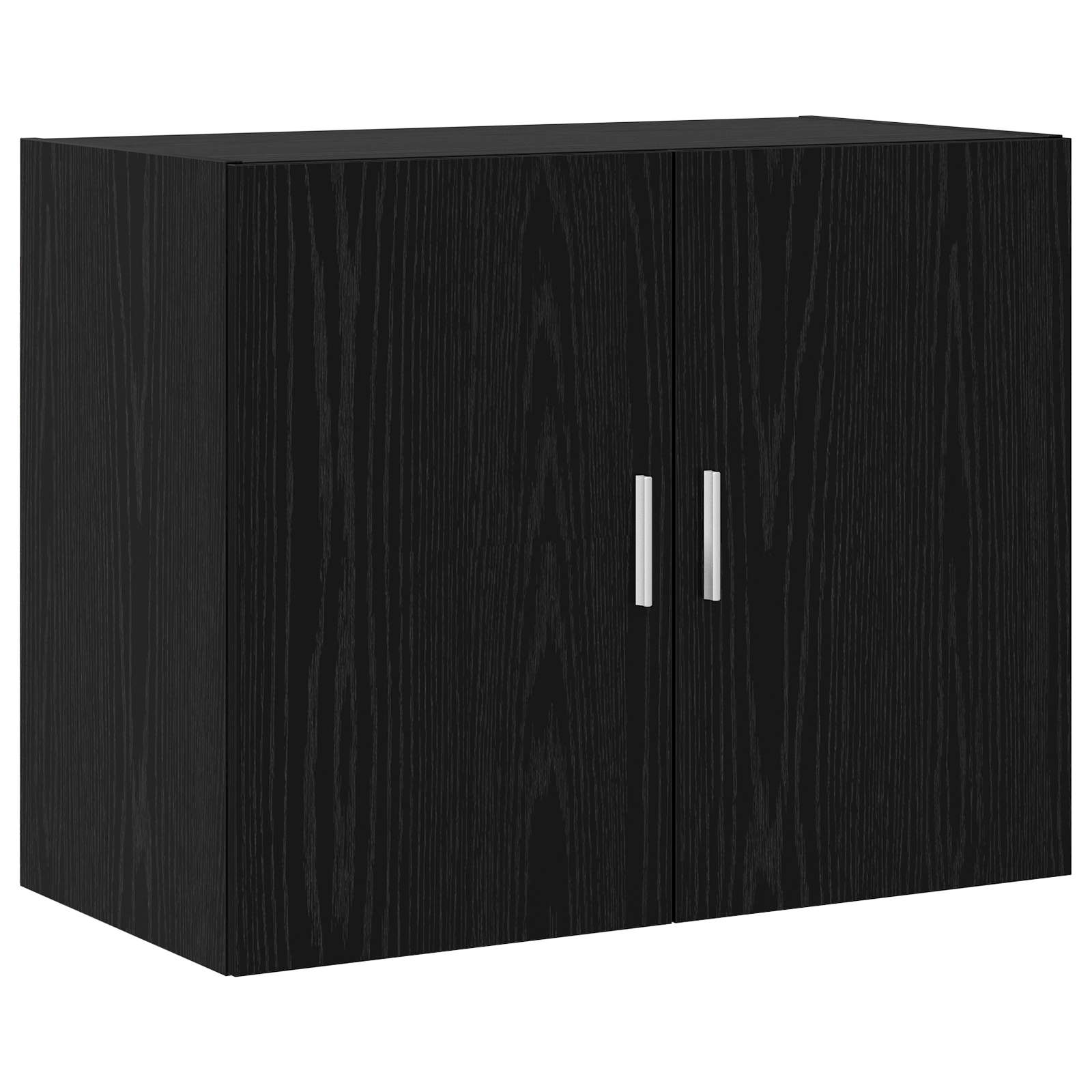 Wandkast Zwart eiken 80 x 42,5 x 64 cm Bewerkt hout