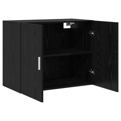 Wandkast Zwart eiken 80 x 42,5 x 64 cm Bewerkt hout