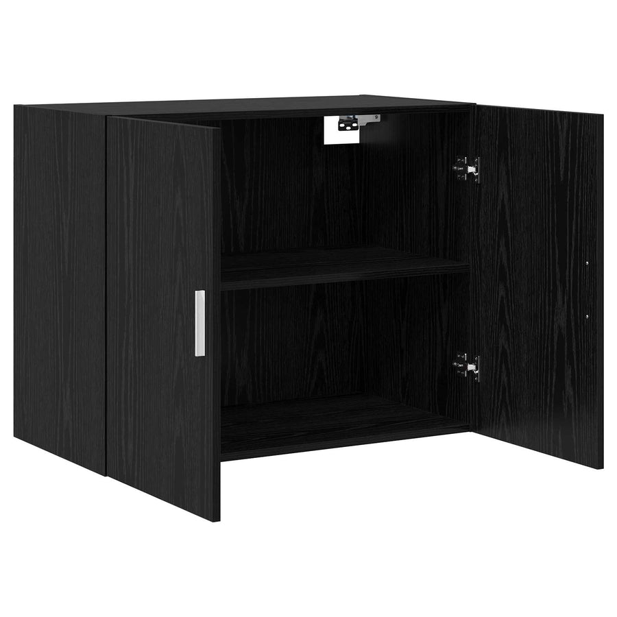 Wandkast Zwart eiken 80 x 42,5 x 64 cm Bewerkt hout