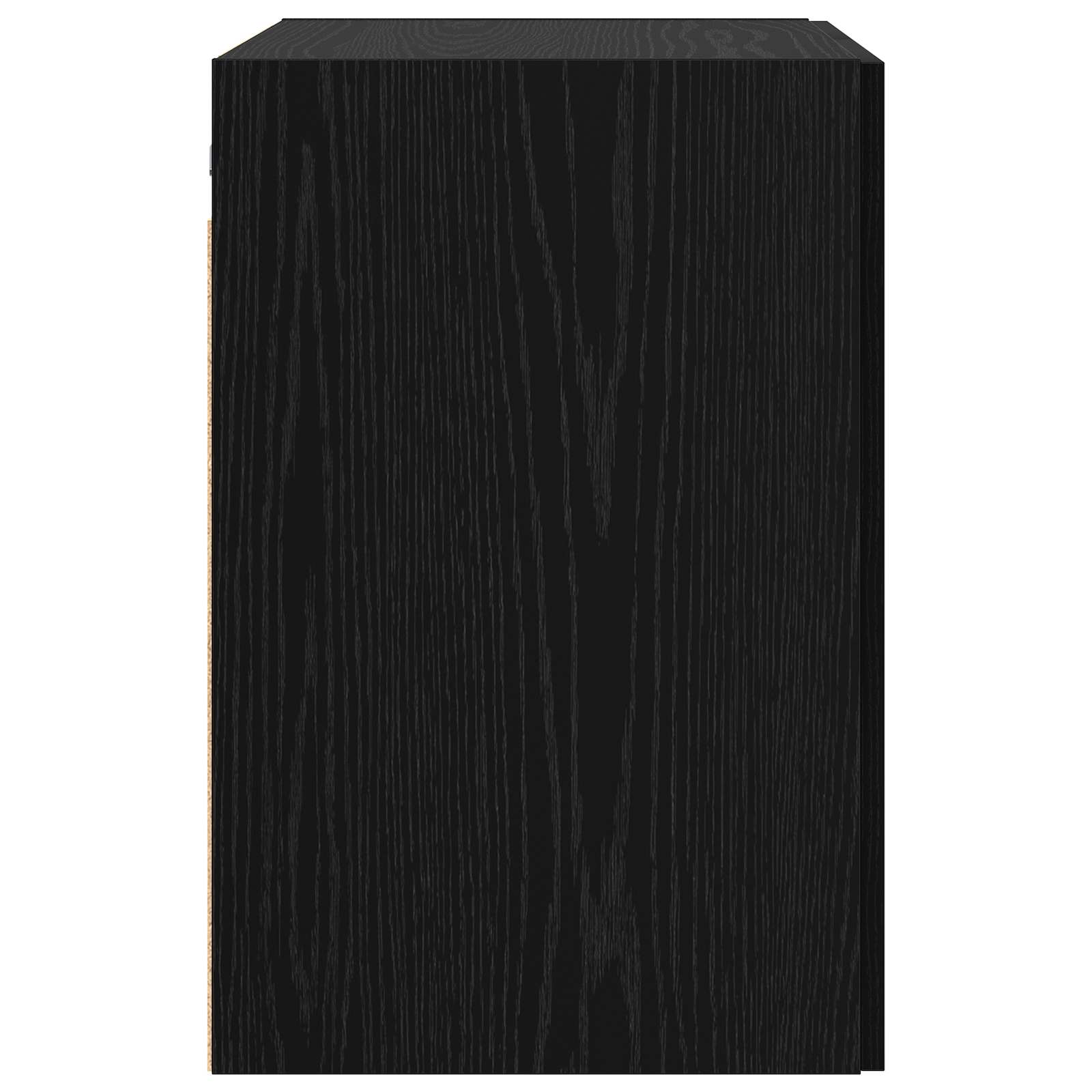 Wandkast Zwart eiken 80 x 42,5 x 64 cm Bewerkt hout
