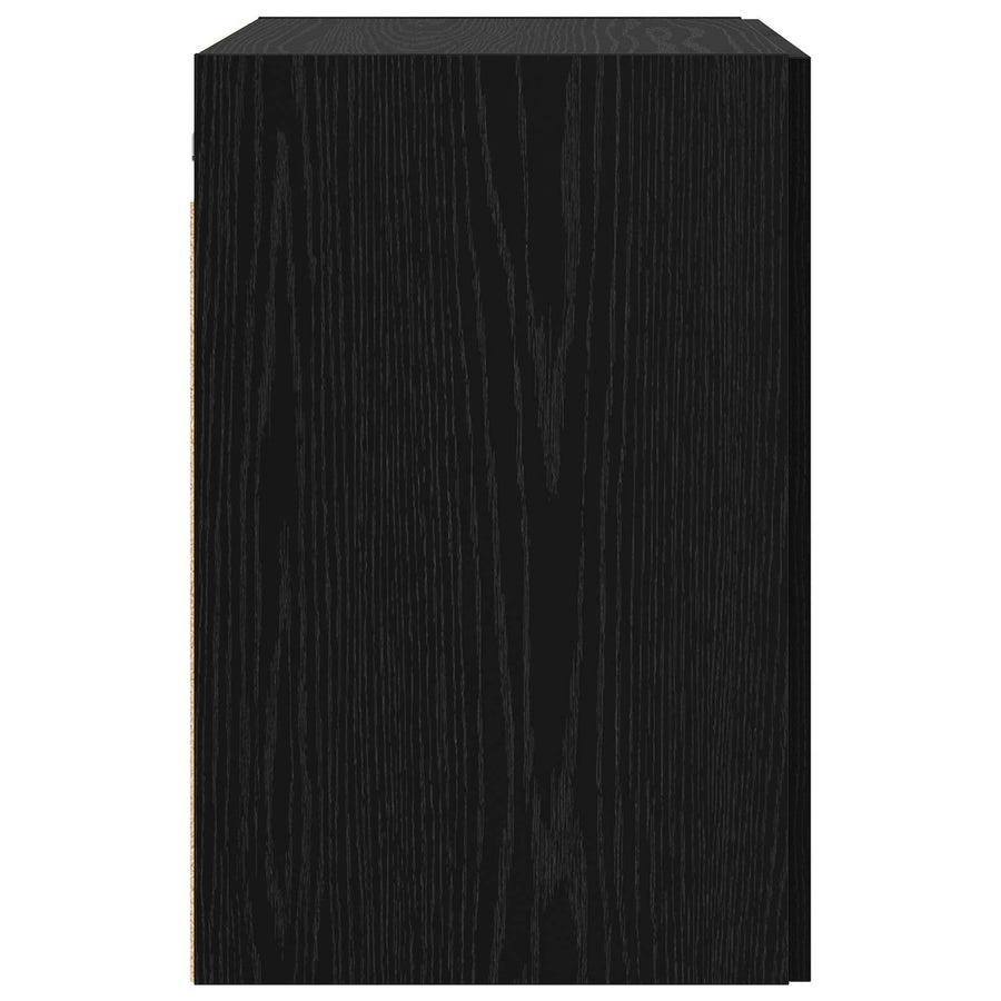 Wandkast Zwart eiken 80 x 42,5 x 64 cm Bewerkt hout