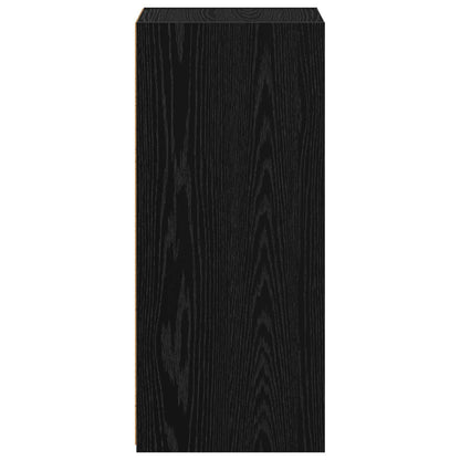 Dressoir Zwart eiken 30 x 41 x 93 cm Bewerkt hout