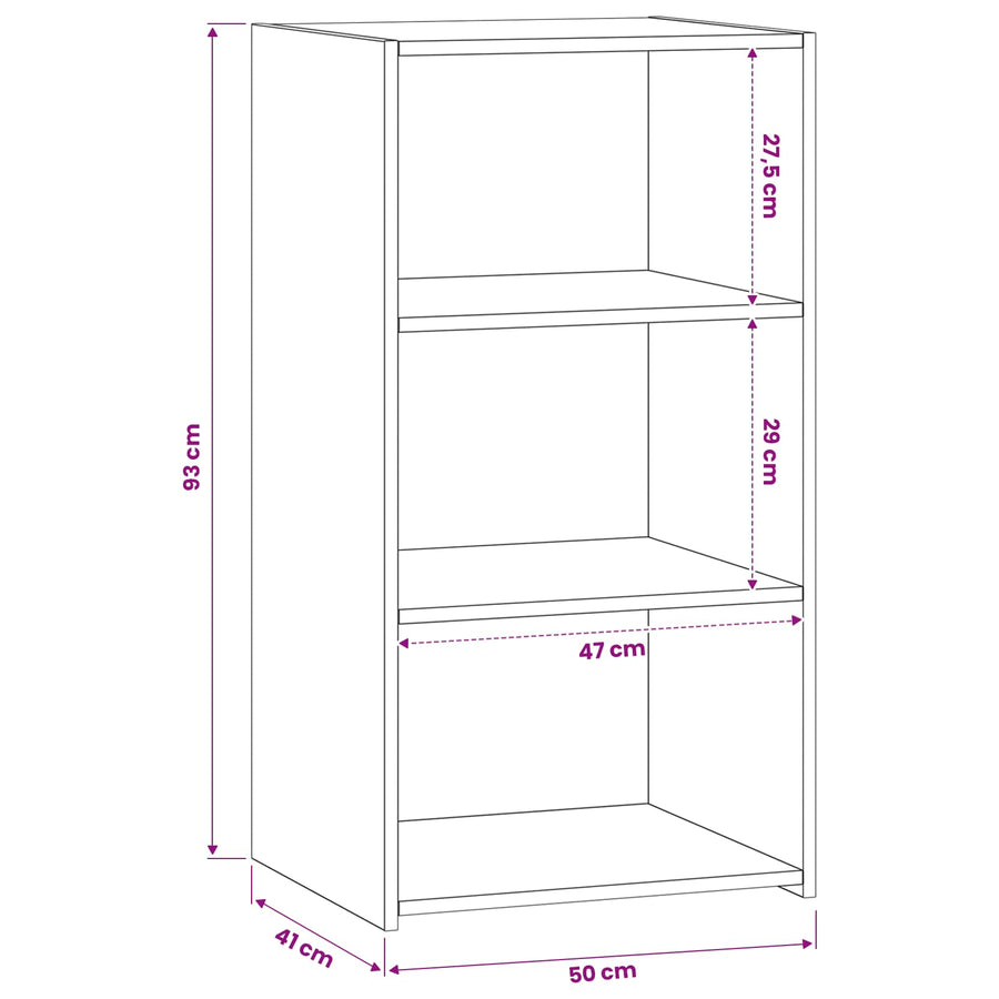 Dressoir Artisanaal eiken 50 x 41 x 93 cm Bewerkt hout