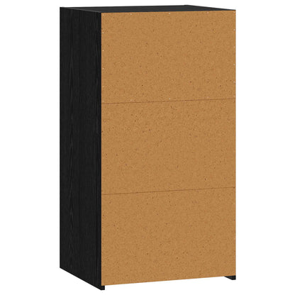 Dressoir Zwart eiken 50 x 41 x 93 cm Bewerkt hout