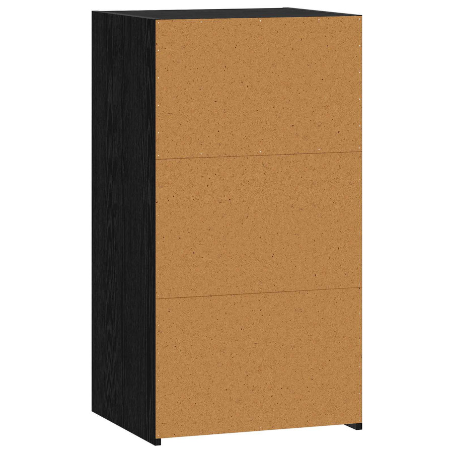 Dressoir Zwart eiken 50 x 41 x 93 cm Bewerkt hout