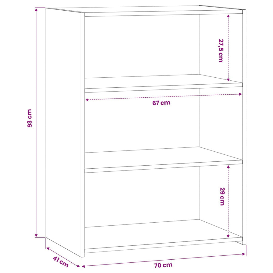 Dressoir Artisanaal eiken 70 x 41 x 93 cm Bewerkt hout