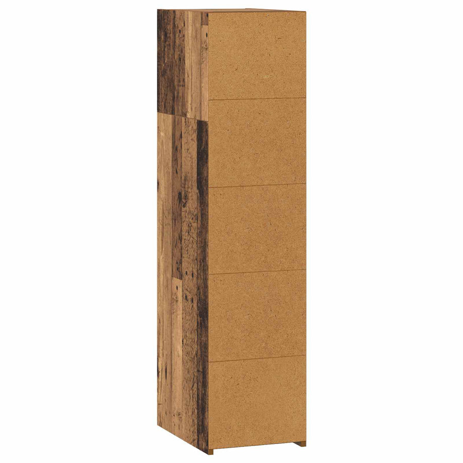 Hoge kast Oud hout 30 x 41 x 124 cm Bewerkt hout