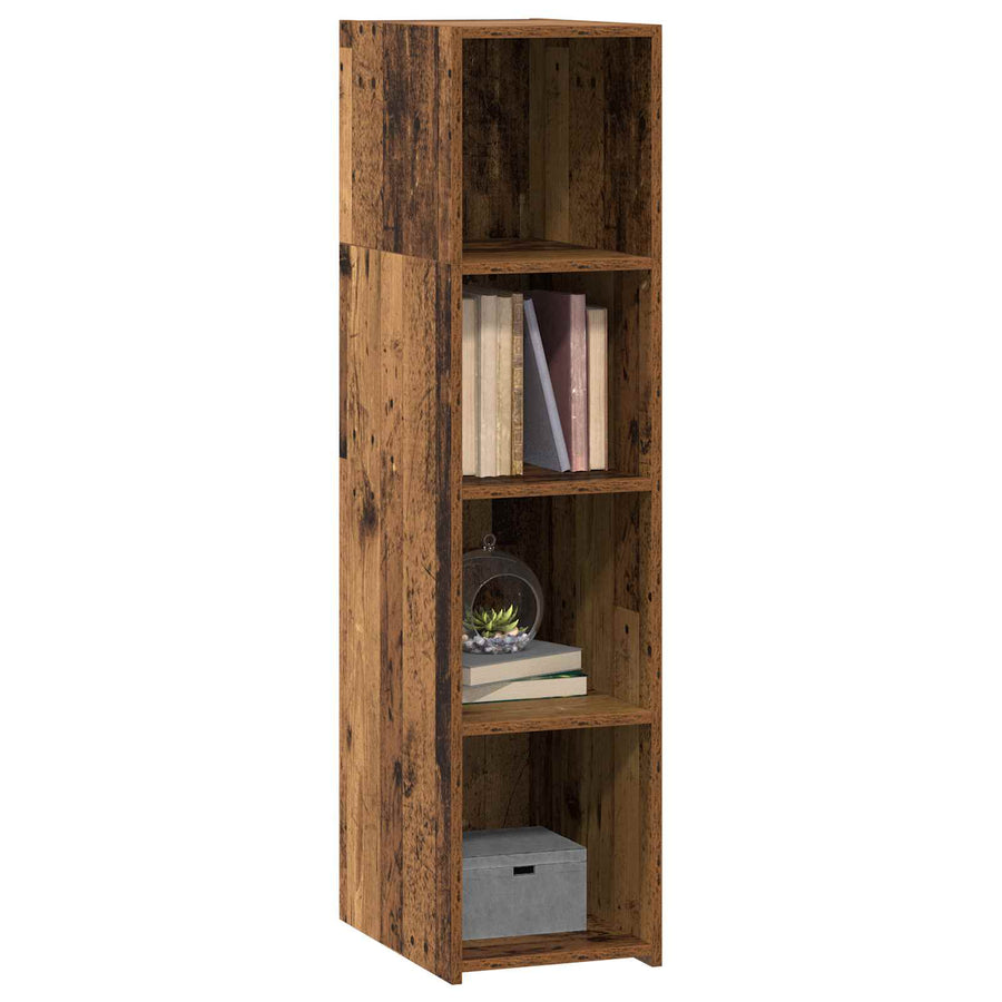 Hoge kast Oud hout 30 x 41 x 124 cm Bewerkt hout