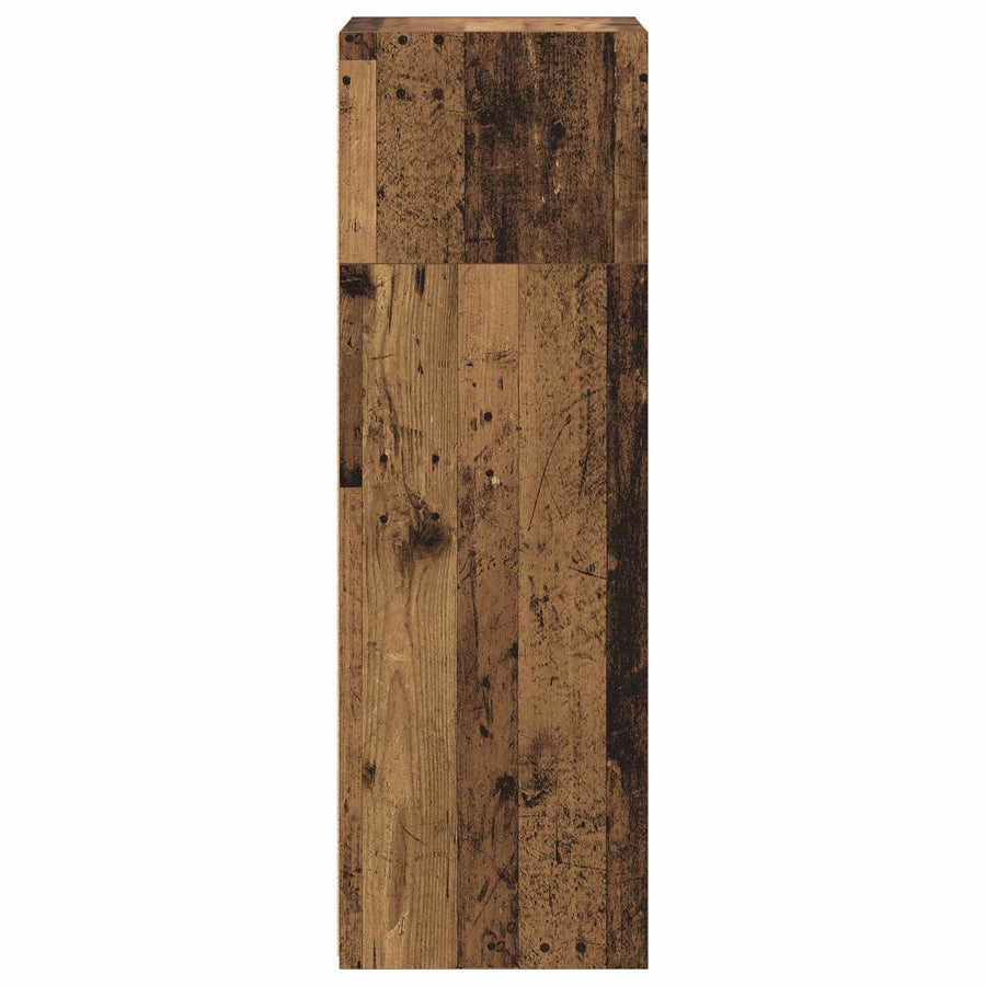 Hoge kast Oud hout 30 x 41 x 124 cm Bewerkt hout