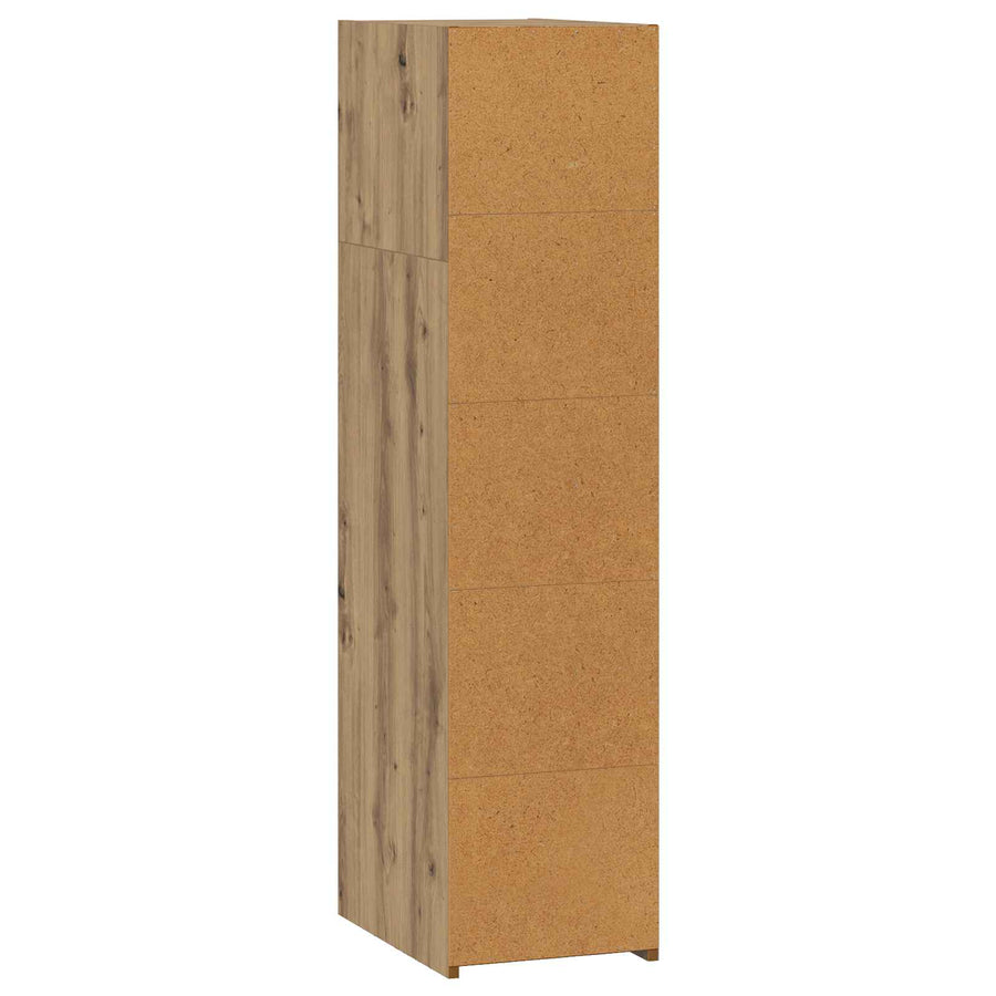 Hoge kast Artisanaal eiken 30 x 41 x 124 cm Bewerkt hout