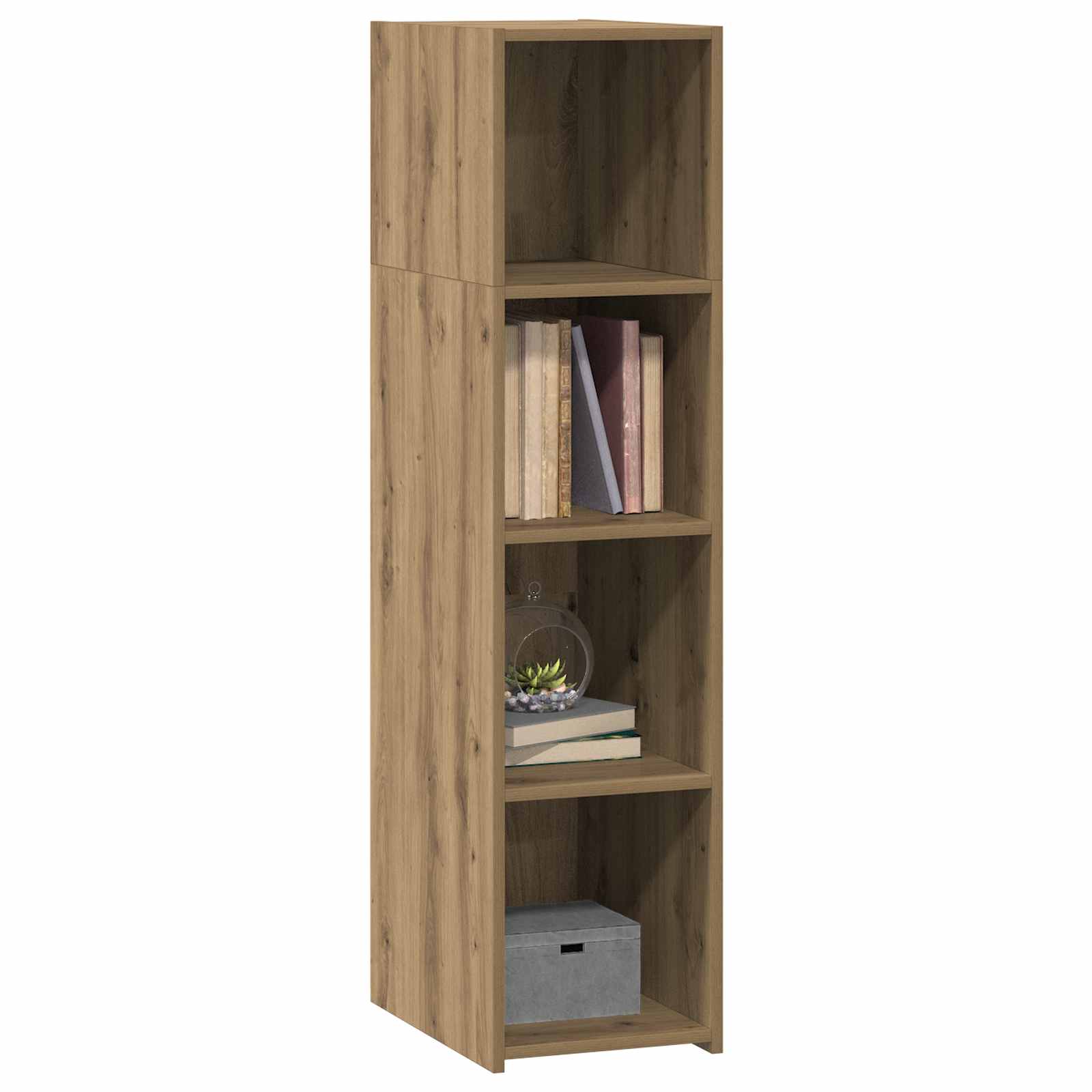 Hoge kast Artisanaal eiken 30 x 41 x 124 cm Bewerkt hout