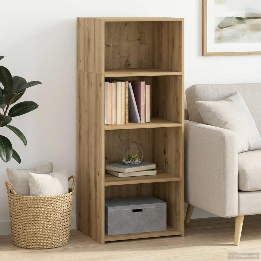 Hoge kast Artisanaal eiken 50 x 41 x 124 cm Bewerkt hout