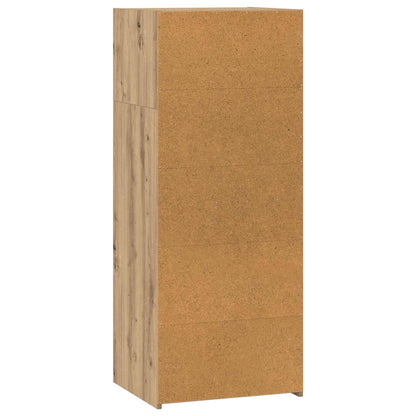 Hoge kast Artisanaal eiken 50 x 41 x 124 cm Bewerkt hout