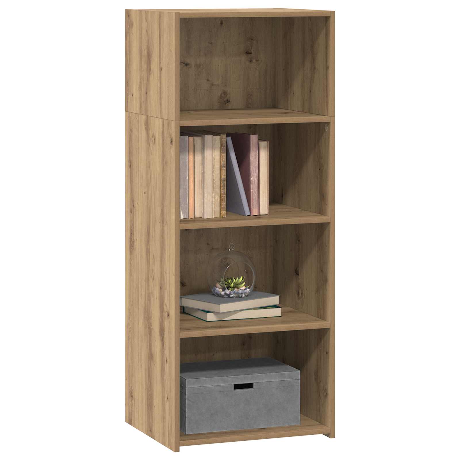Hoge kast Artisanaal eiken 50 x 41 x 124 cm Bewerkt hout