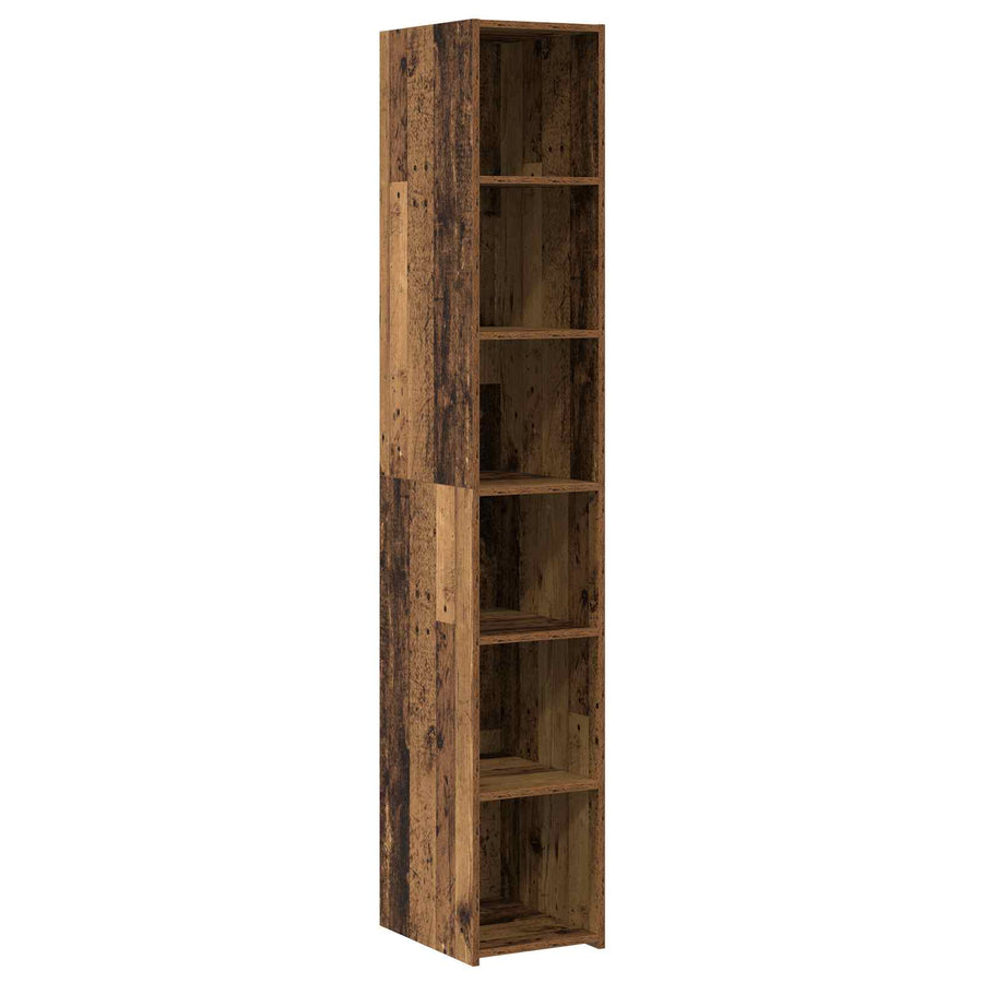 Hoge kast Oud hout 30 x 41 x 185 cm Bewerkt hout