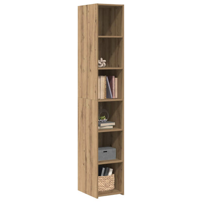 Hoge kast Artisanaal eiken 30 x 41 x 185 cm Bewerkt hout