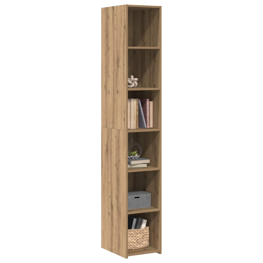 Hoge kast Artisanaal eiken 30 x 41 x 185 cm Bewerkt hout