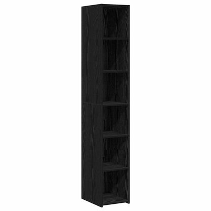 Hoge kast Zwart eiken 30 x 41 x 185 cm Bewerkt hout