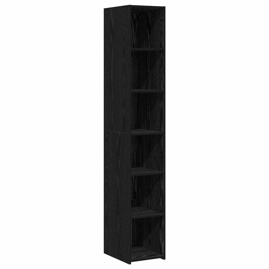 Hoge kast Zwart eiken 30 x 41 x 185 cm Bewerkt hout