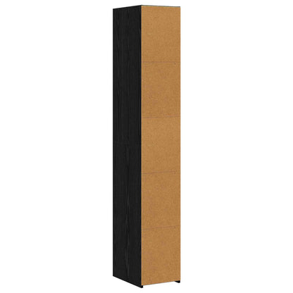 Hoge kast Zwart eiken 30 x 41 x 185 cm Bewerkt hout