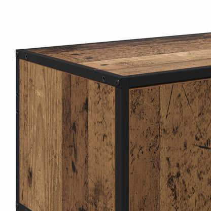TV-kast 80 x 34,5 x 40 cm Oud hout Bewerkt hout