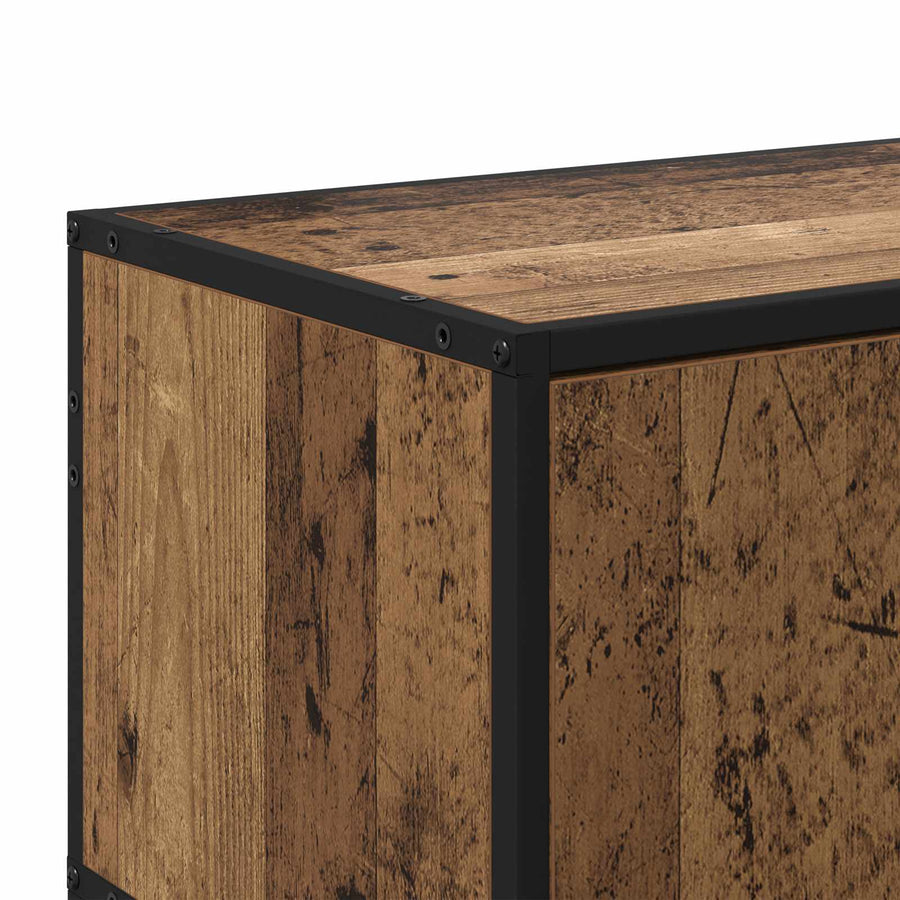 TV-kast 80 x 34,5 x 40 cm Oud hout Bewerkt hout