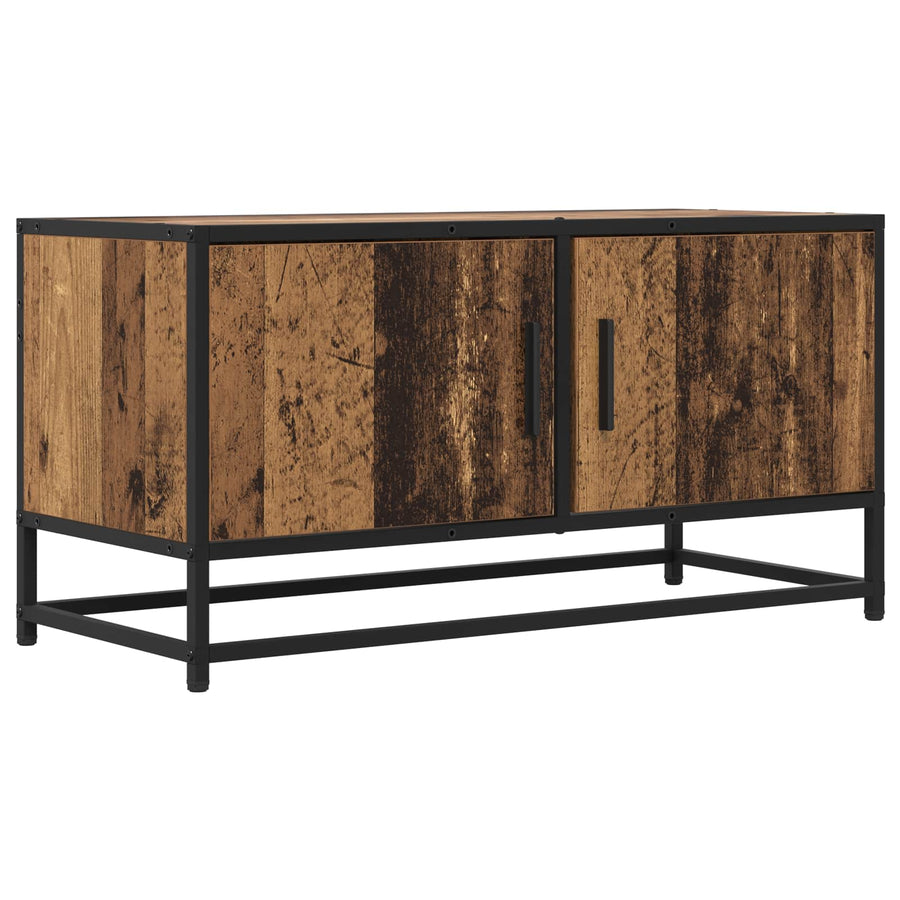 TV-kast 80 x 34,5 x 40 cm Oud hout Bewerkt hout