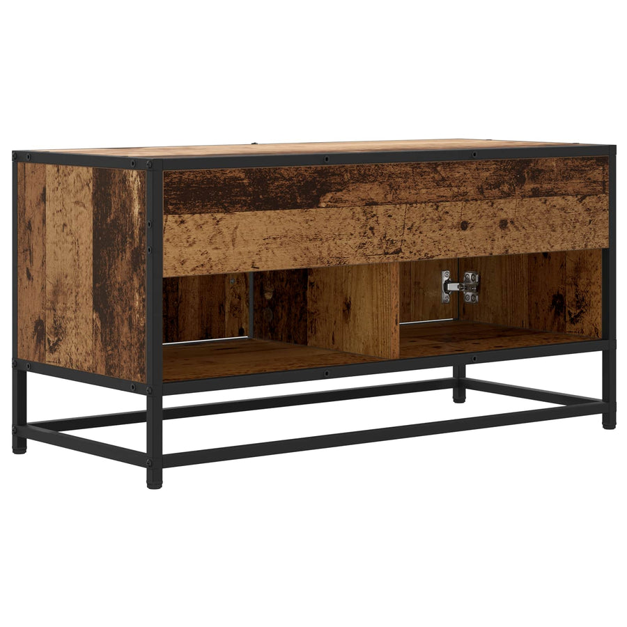 TV-kast 80 x 34,5 x 40 cm Oud hout Bewerkt hout