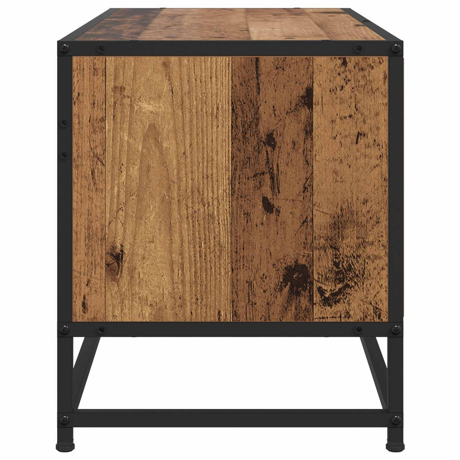 TV-kast 80 x 34,5 x 40 cm Oud hout Bewerkt hout