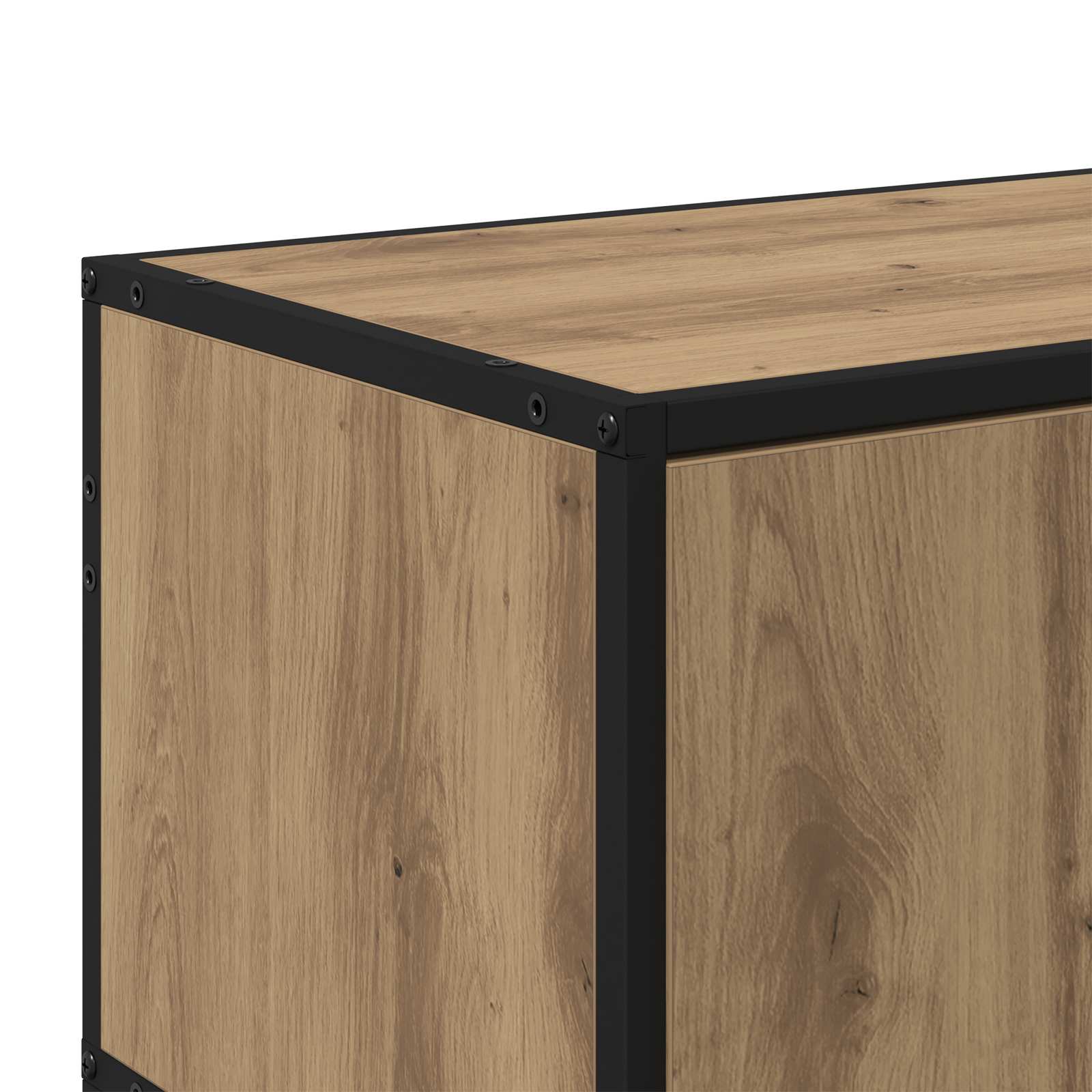 TV-kast 80 x 34,5 x 40 cm Artisanaal eiken Bewerkt hout