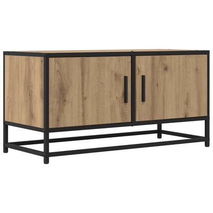 TV-kast 80 x 34,5 x 40 cm Artisanaal eiken Bewerkt hout