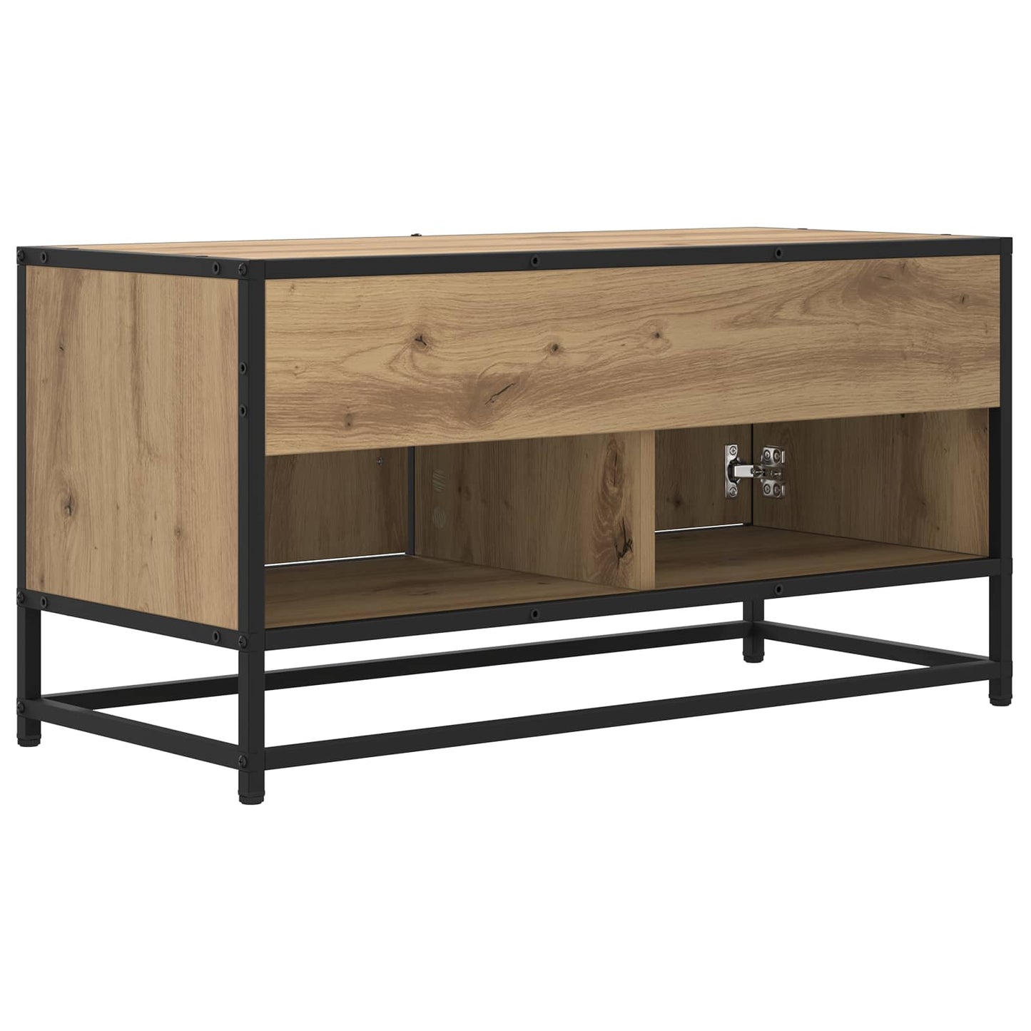 TV-kast 80 x 34,5 x 40 cm Artisanaal eiken Bewerkt hout