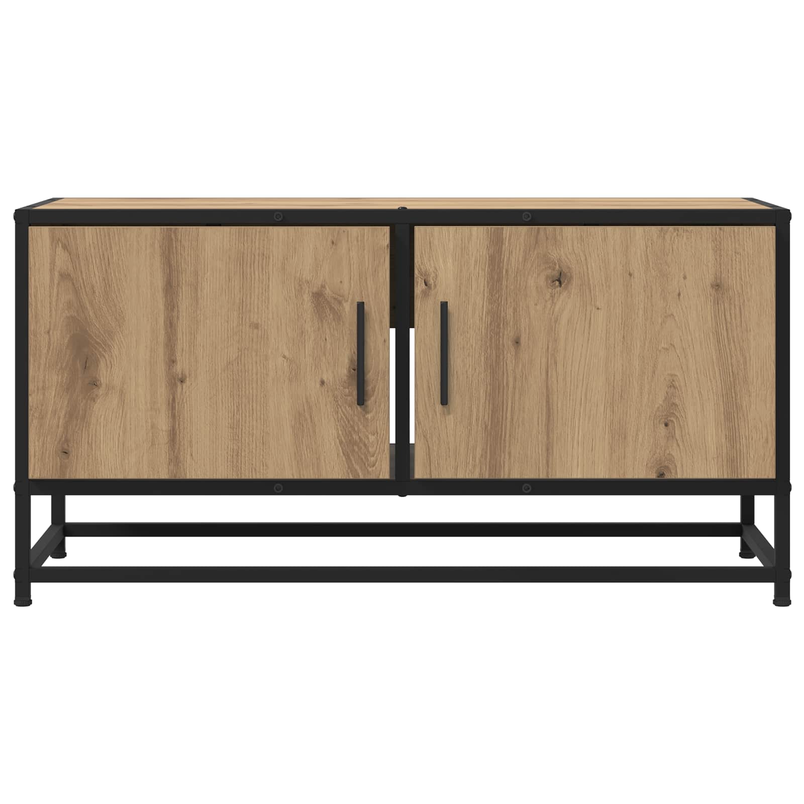 TV-kast 80 x 34,5 x 40 cm Artisanaal eiken Bewerkt hout